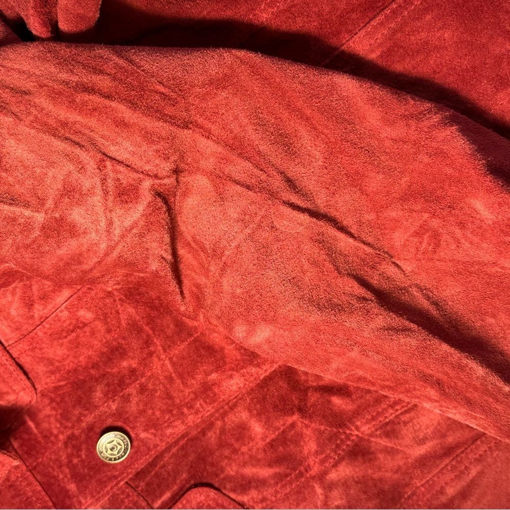 🌟 For Joseph Authentic Suede Jacket in Rust Sz M/L - Picture 7 of 7